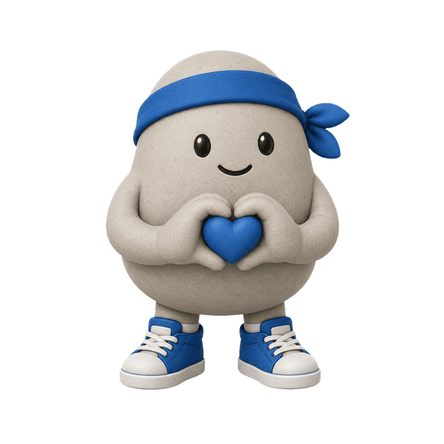 Glppy offering a supportive gesture